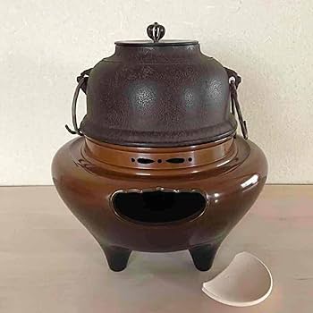 真形釜 唐朝鮮風炉 灰入り 茶釜 共箱 銘あり 茶道具 茶道具 風炉釜 真形釜添 唐銅(からかね)朝鮮風炉 - メルカリ