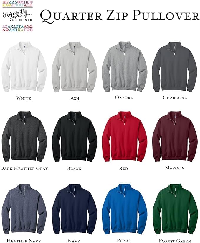 Sorority Letters Shop Alpha Gamma Rho Quarter Zip Pullover Sweatshirt3
