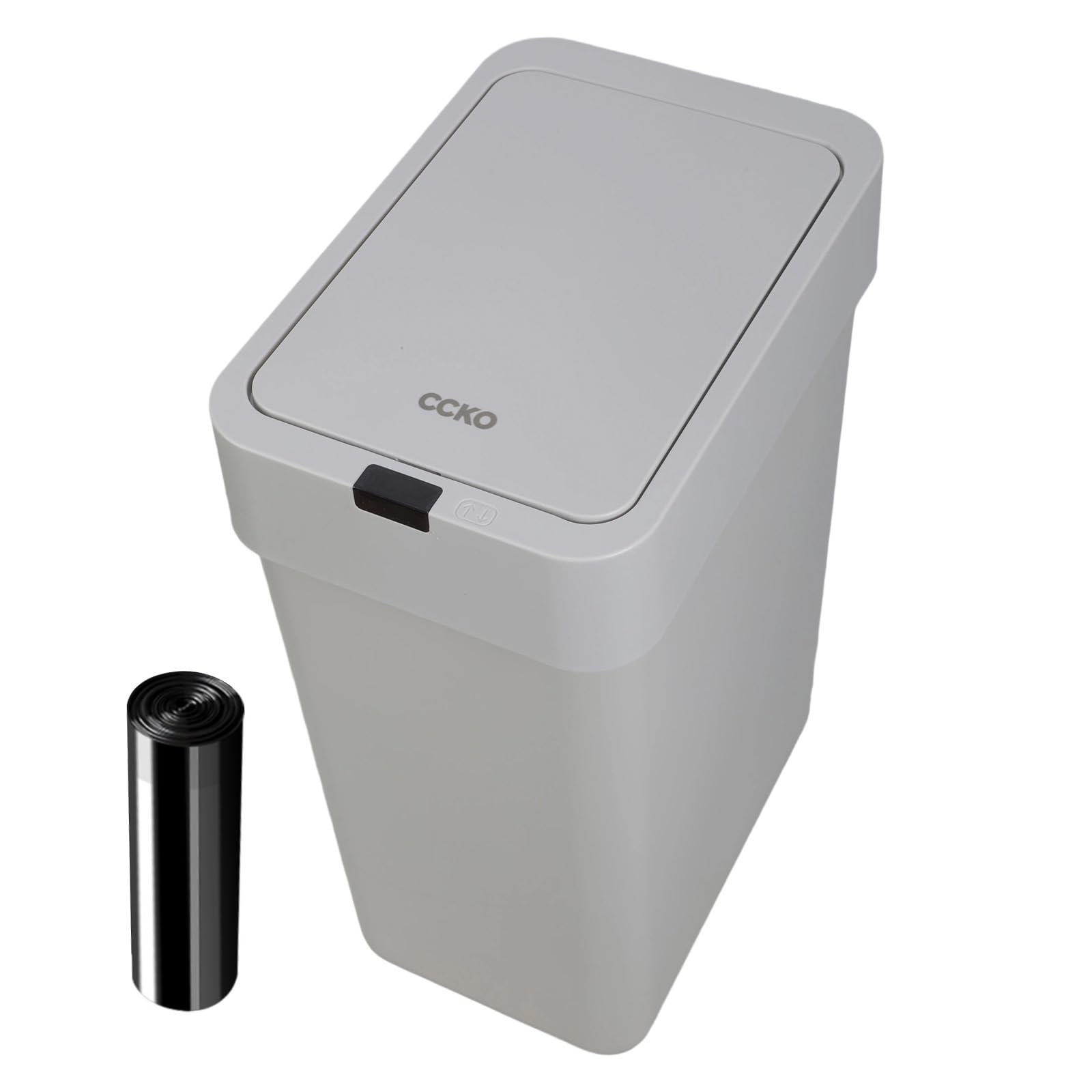Buxuaaaa Intelligent Sensors Activated Trash Bin Automatic Opening Thin Waterproof Garbage Can for Small Space Home Use Intelligent Sensors Waste Basket