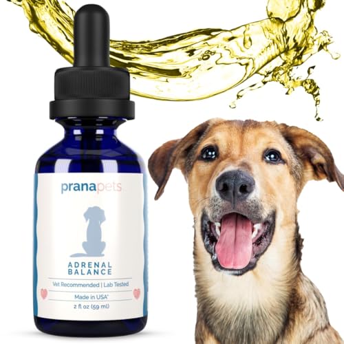 Image of PranaPets Adrenal Balance for Dogs with Cushing's | Naturally Relieves Symptoms of Adrenal Imbalance in Dogs | Herbal Formula for Balanced Adrenal Function