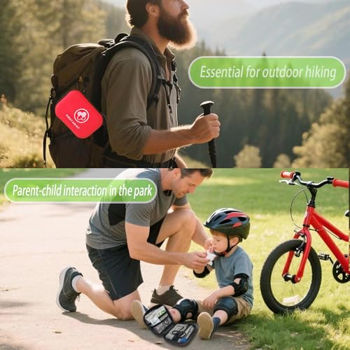 Image of First Aid Kit 152 Piece Waterproof Hard Shell Portable Medical Kit, Red | Waterproof Hard Shell Portable IFAK Emergency Kits for Home, Camping, Hiking, Sports, Office, Travel, Outdoor