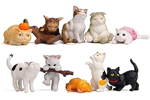Kawaii Miniature Cat Figurines Character Collection Playset