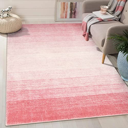 Tapete Wonnitar 3'x5' Lavable Rosa Para Niñas miniatura 1