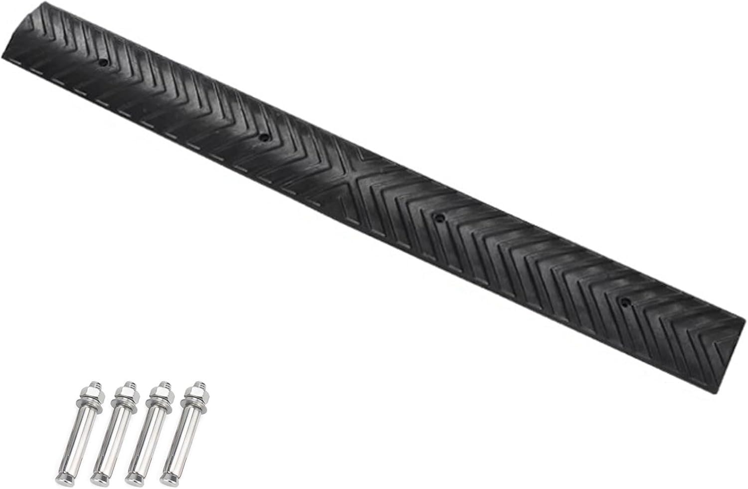 Dissuasori di velocità in Gomma da 39 Pollici per Vialetti, Garage, Scuole E Fabbriche - Resistenti, capacità di Carico di 33.000 Libbre, Migliorano La Black 100x10x2cm/39x4x0.8in