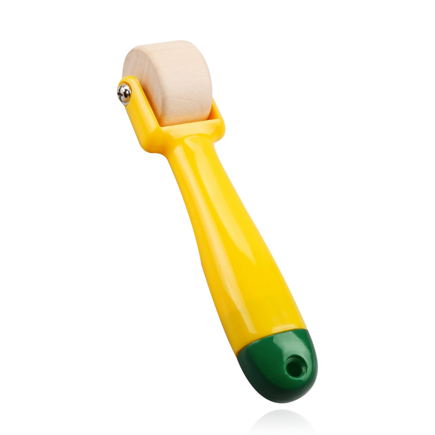 Gaomumu Wooden Seam Roller, Ergonomic Handle Pressing Wheel for Quilting, Sewing & Crafting, Wallpaper Sticker Flat Press Wheel Tool, Heat-Free Crease Smoother for DIY Paper Projects