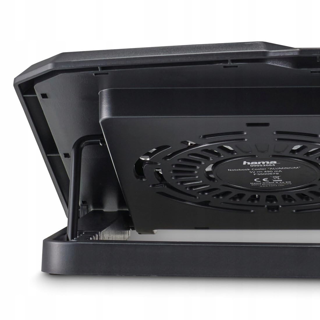 Hama Raffreddatore per laptop in alluminio, inclinabile, silenzioso, 2 ventole, fino a 40 cm, nero
