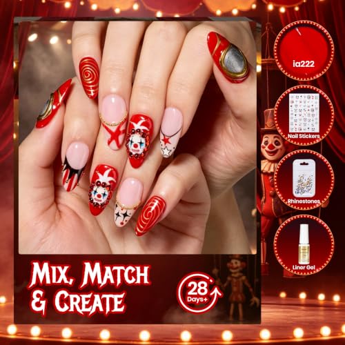 Image of Beetles Halloween Gel Nail Polish Set, 8 Colors Fall Orange Red Purple