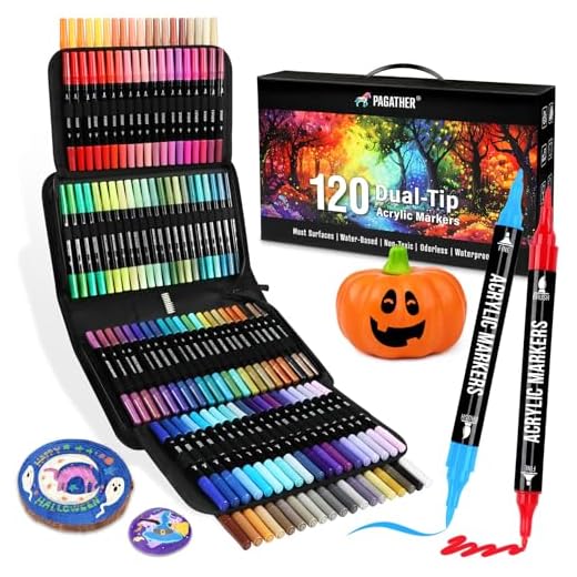 120 Colors Dual Tip Acrylic Paint Markers