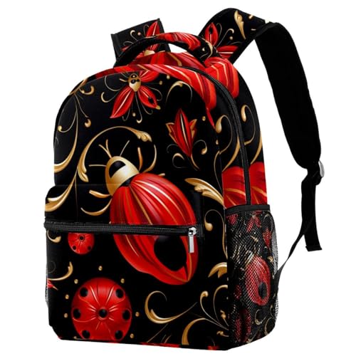 Sac à dos d'école Campus Lady Beetle F multicolore avec porte-bouteille