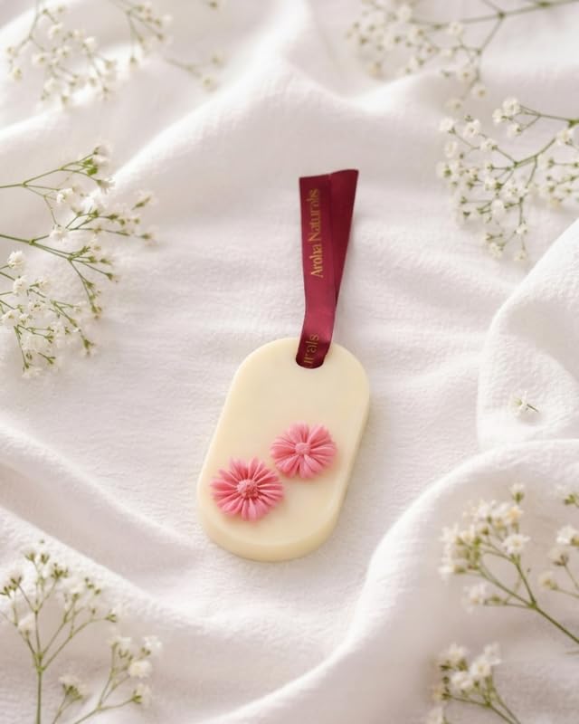 Jasmine Wax Sachets for Wardrobe & Drawer Fragrance | Floral Scented Wax Air Freshener | Long Lasting Aroma Sachet for Closet, Car, Bathroom & Gift Use | Decorative Hanging Fragrance Bar