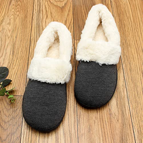 ofoot Womens Winter Warm Clogs Comfortable Cotton House Slippers Mules Memory Foam Insoled Washable Fluffy Indoor Shoes Non Slip Rubber Soles2