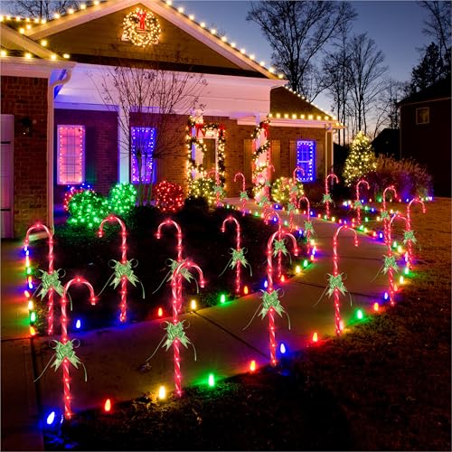 Pytopkto PYTOPKTO-018B 35 Inch Christmas Candy Cane Lights 12Pcs - 8 Modes,Christmas Outdoor Christmas Decorations thumb #7