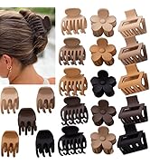 20 PCS Small Claw Hair Clips for Women & Girls,4 Styles 5 Colors Durable Matte Claw CLips for Thi...