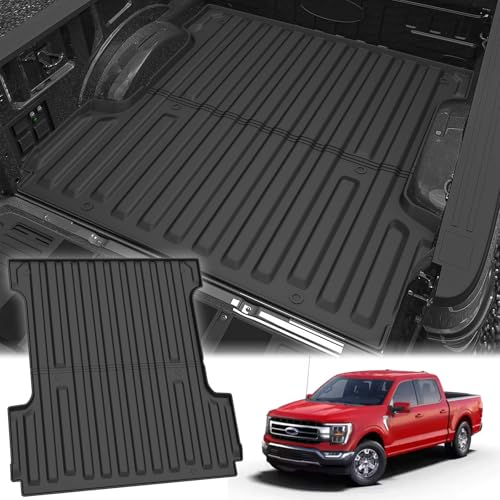 AOMSAZTO F150 Truck Bed Mat - 2015-2026 Ford F150 5.5 FT Bed Liner Custom Fit Cargo Mat F-150 Accessories All Weather Trunk Mat (Include F150 Lightning)