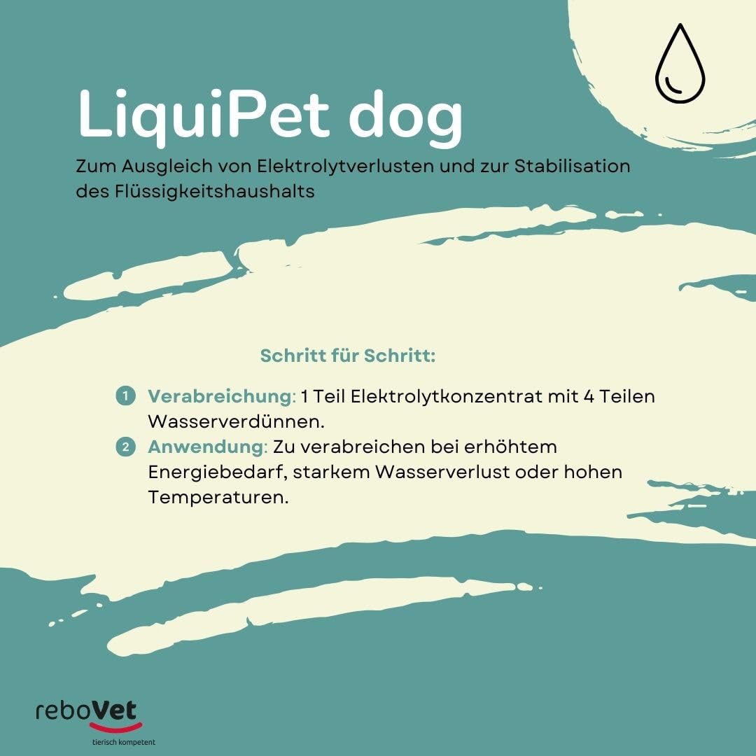 LiquiPet Dog Concentrato elettrolitico: può aiutare a compensare le perdite di elettroliti e stabilizzare l'equilibrio dei liquidi, per cani anziani e ad alte temperature, 250 ml