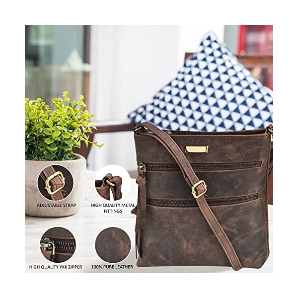 Brown Cross Body Bags For Woman | Long Strap | Stylish Cross Over Purse | Sling Bags For Her | Trendy | Gift For Her