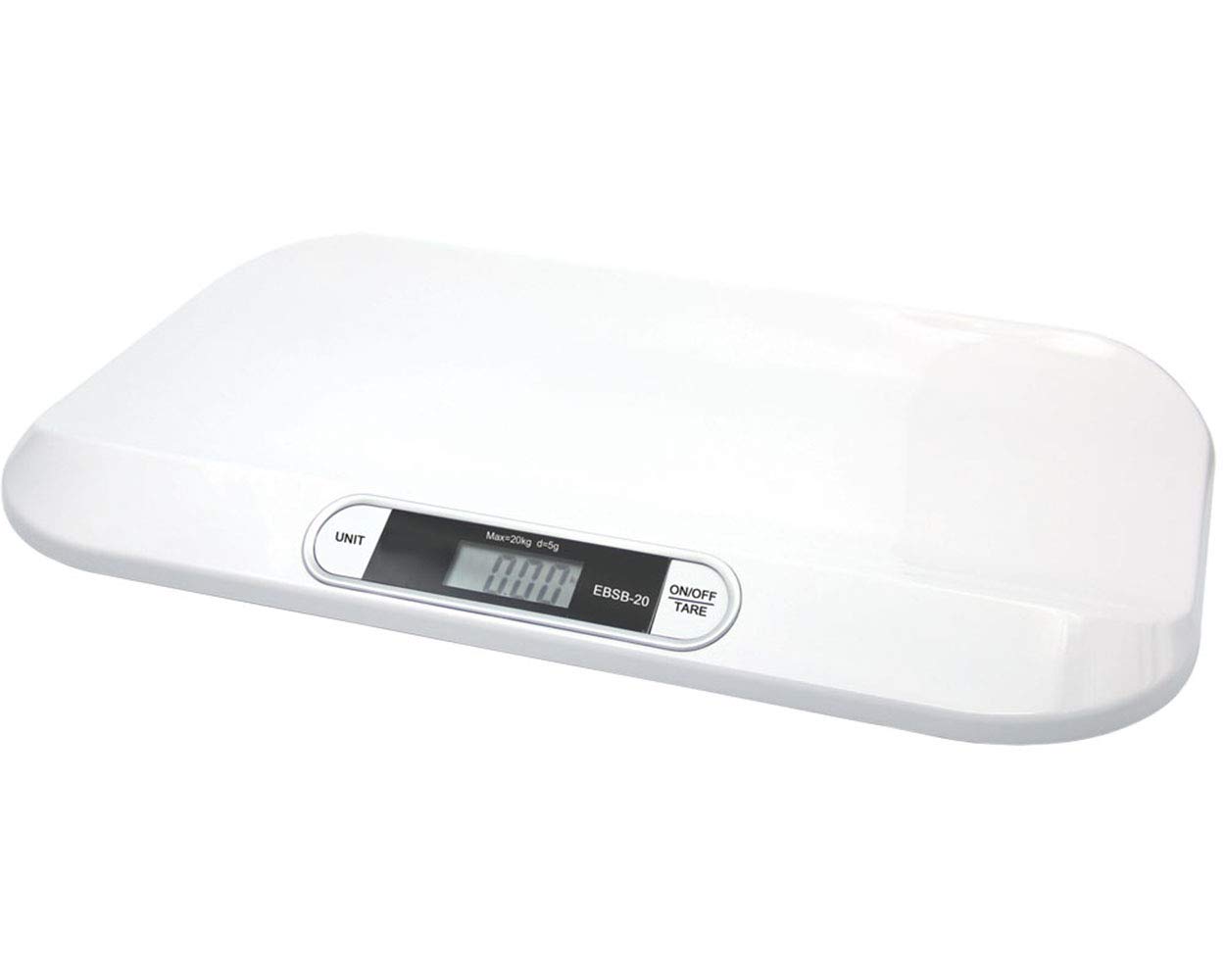 CGOLDENWALL Digitale Babywaage, 20 kg, Memo-Funktion, großes LCD-Display, Größe 55 x 33 x 4 cm, zur Erkennung des Wachstums Ihres Babys CE, Weiß