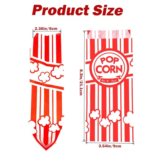 Image of Homrelaxy 2400 Pcs Paper Popcorn Bags, 1 oz Popcorn Bags Individual Servings, Bulk Pop Corn Sleeves for Pop Corn Machine, Movie Night, Cinema, Carnival, Party, Concessions