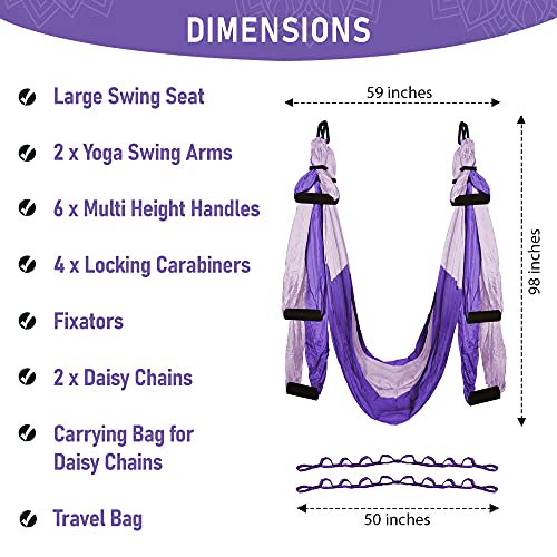 YOGA-SWING-PRO-Premium-Aerial-Hammock-Anti-Gravity-Yoga-Swing-Kit-Acrobat-Flying-Sling-Set-for-Indoor-and-Outdoor-Inversion-Therapy