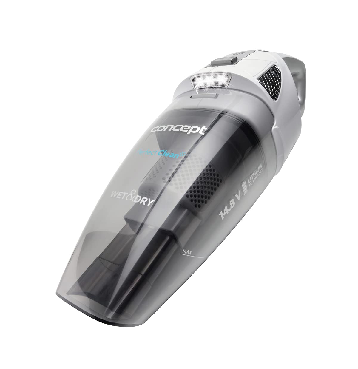 CONCEPT Hausgeräte Concept VP4370 Clean-Aspiradora de Mano (14,8 V, húmedo), Blanco