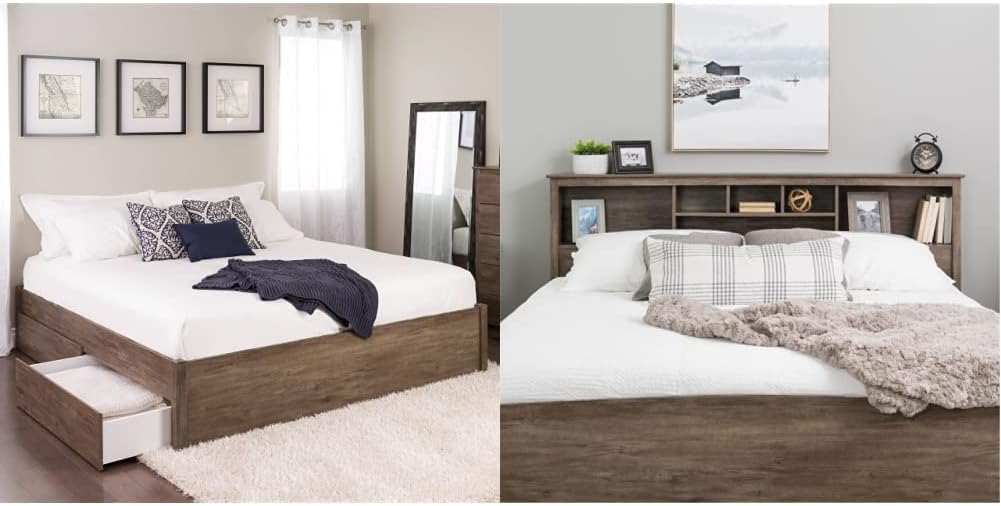 DBSK13023K Select 4Post Platform Bed with 2 Drawers Prepac DSH