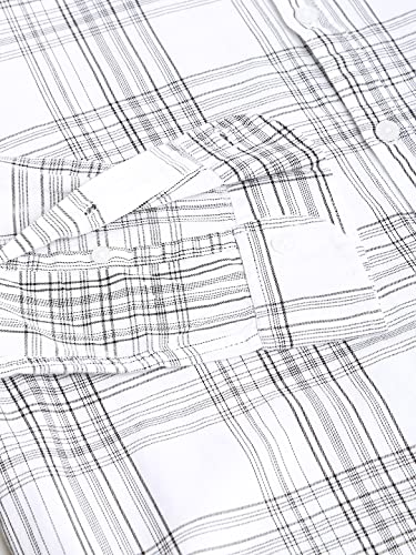 Image of Dennis Lingo Men's Checkered Slim Fit Cotton Casual Shirt with Spread Collar & Full Sleeves