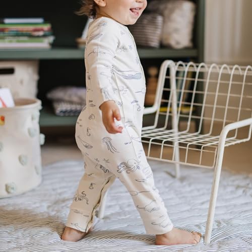 PEHR Henley Patch Pocket Romper, Rush Hour | 100% Organic Cotton, Baby Boy Romper with Brass Snap Closures and Front Pockets4