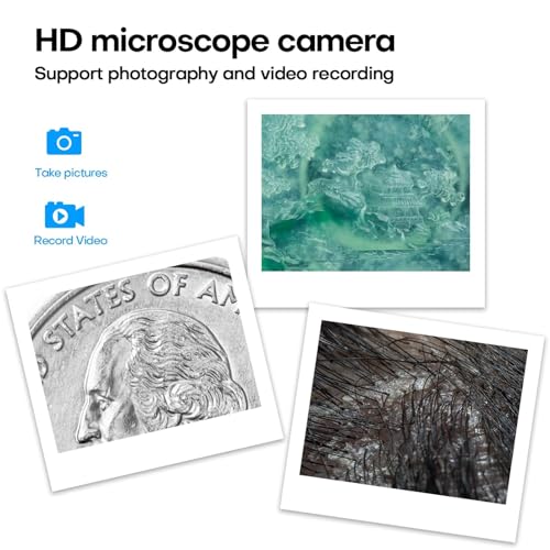 Image of MICROWARE WiFi Wireless Digital Microscope 4K HD Wi-Fi Microscope Camera Digital Magnifier Compatible for iPhone, Android Phones and PC (Black)
