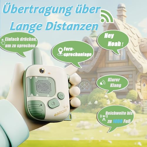 Spielzeug ab 3 4 5 Jahre,Walkie Talkie Kinder Dinosaurier Spielzeug ab 3 4 5 6 7 8 Jahre Geschenke Junge Mädchen 3-10 Junge Mädchen Outdoor Spiele für Kinder Walki Talki Geschenke Weihnachten Ostern