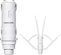 WAVLINK AC1200 Outdoor WiFi Extender | Weatherproof Long-Range AP/Repeater/Mesh, Dual-Band 1200Mbps, PoE, 4x7dBi Antennas