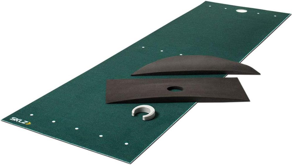 SKLZ Vari-Break Adjustable Break Practice Green, Putting Mat Indoor Golf, Golf Swing Trainer, Green 10ft x 3ft/305cm x 91cm
