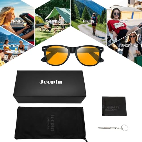 Image of Joopin Square Sunglasses Polarized UV400 Designer Sun Glasses Men Women | Oversized, Plastic Frame, Retro, Vintage, Unisex, Trendy Shades for Driving, Party, Fishing, Business, Costume