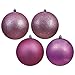 Vickerman 445600-6" Mauve 4 Assorted Finish Ball Christmas Tree Ornament (4 pack) (N591545BX)