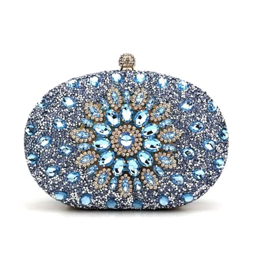 YUEZHAN Bolso De Noche Bolso De Mano De Noche para Mujer Bolso De Mano De Cristal para Boda Monedero De Bolsillo para Teléfono Móvil Billetera Femenina para Fiesta Regalo De Calidad Ym3108Lightblue YUEZHAN Bolso De Noche Bolso De Mano De Noche para Mujer Bolso De Mano De Cristal para Boda Monedero De Bolsillo para Teléfono Móvil Billetera Femenina para Fiesta Regalo De Calidad Ym3108Lightblue