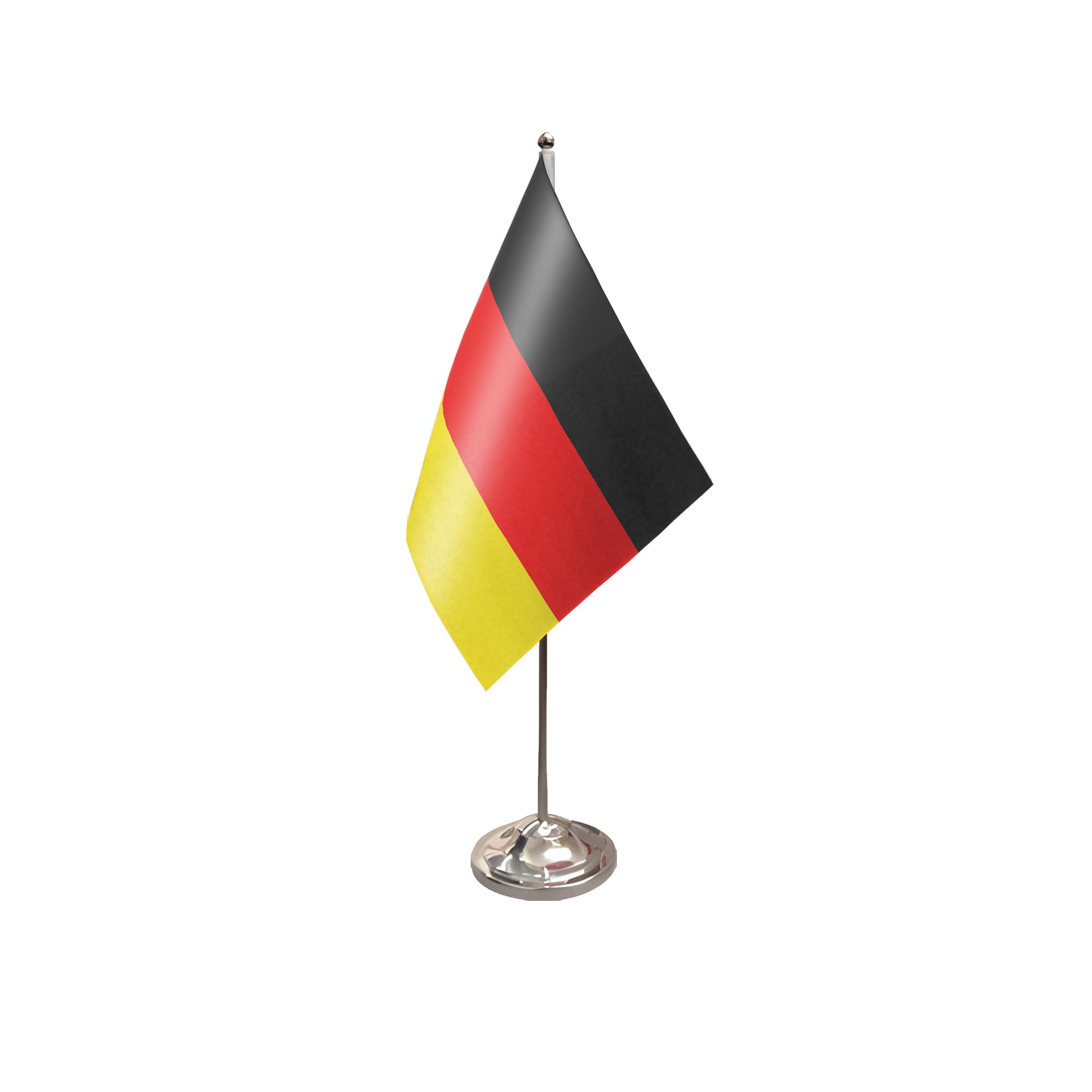 Flagtex Germany Satin Table Flag With Chrome Pole & Base — image 1