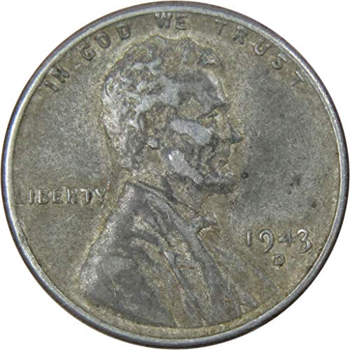 1943 D Lincoln Wheat Cent Circulated Steel Penny 1c Coin Collectible