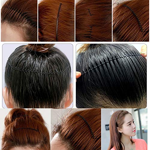 6 Pcs U Shape Hair Finishing Fixer Comb, Invisible Hair Holder, U Pin Hair Clips for Thick Hair, Bobby Pins, Hair Updo Accessories for Small Broken Hair, Hair Styling Tools for Girls and Women - Thumbnail 5