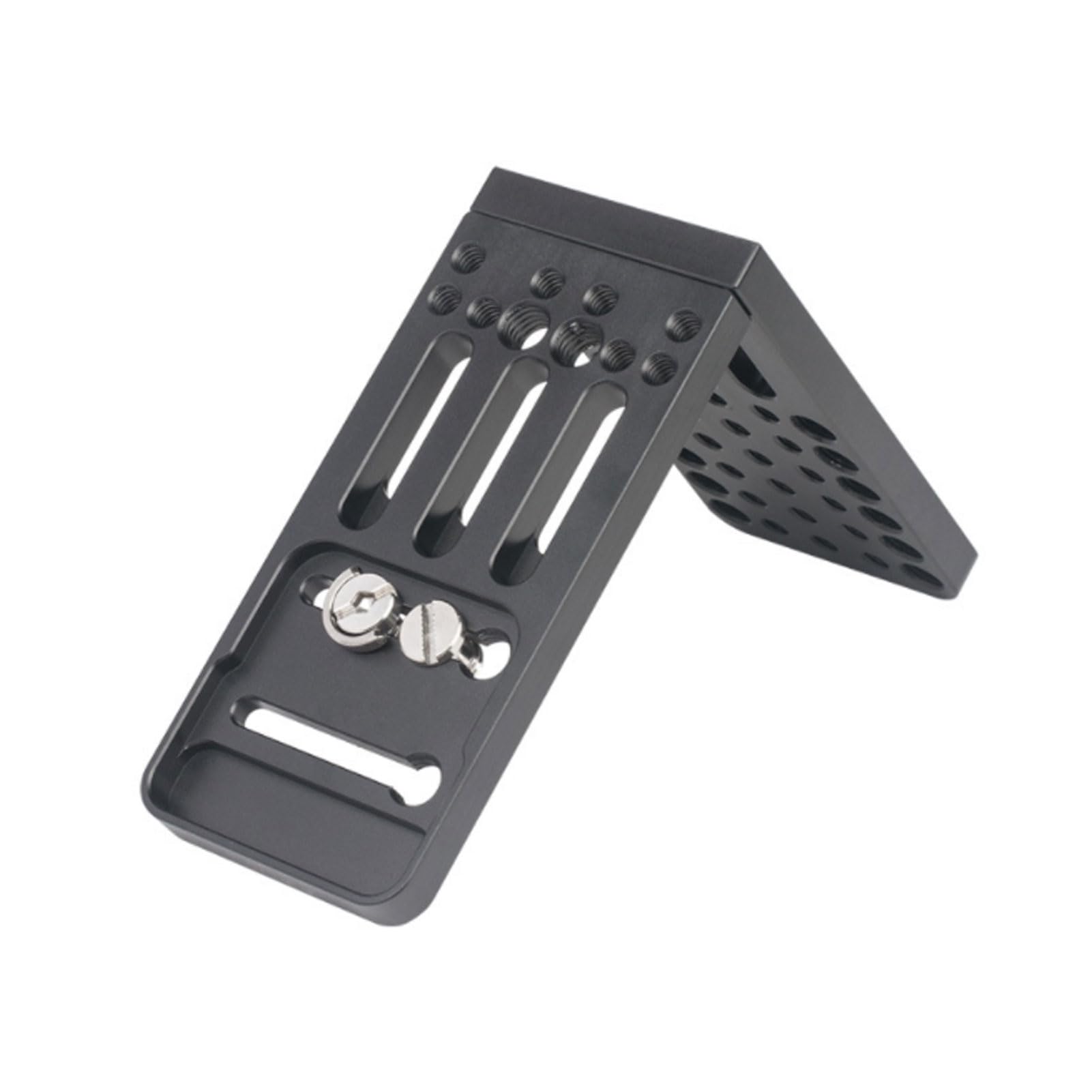 Asixxsix Placa de Queso para cámara, Soporte en L, Placa de liberación rápida con Orificios roscados de 1/4" y 3/8", conmutación Vertical/Horizontal para trípode y estabilizador