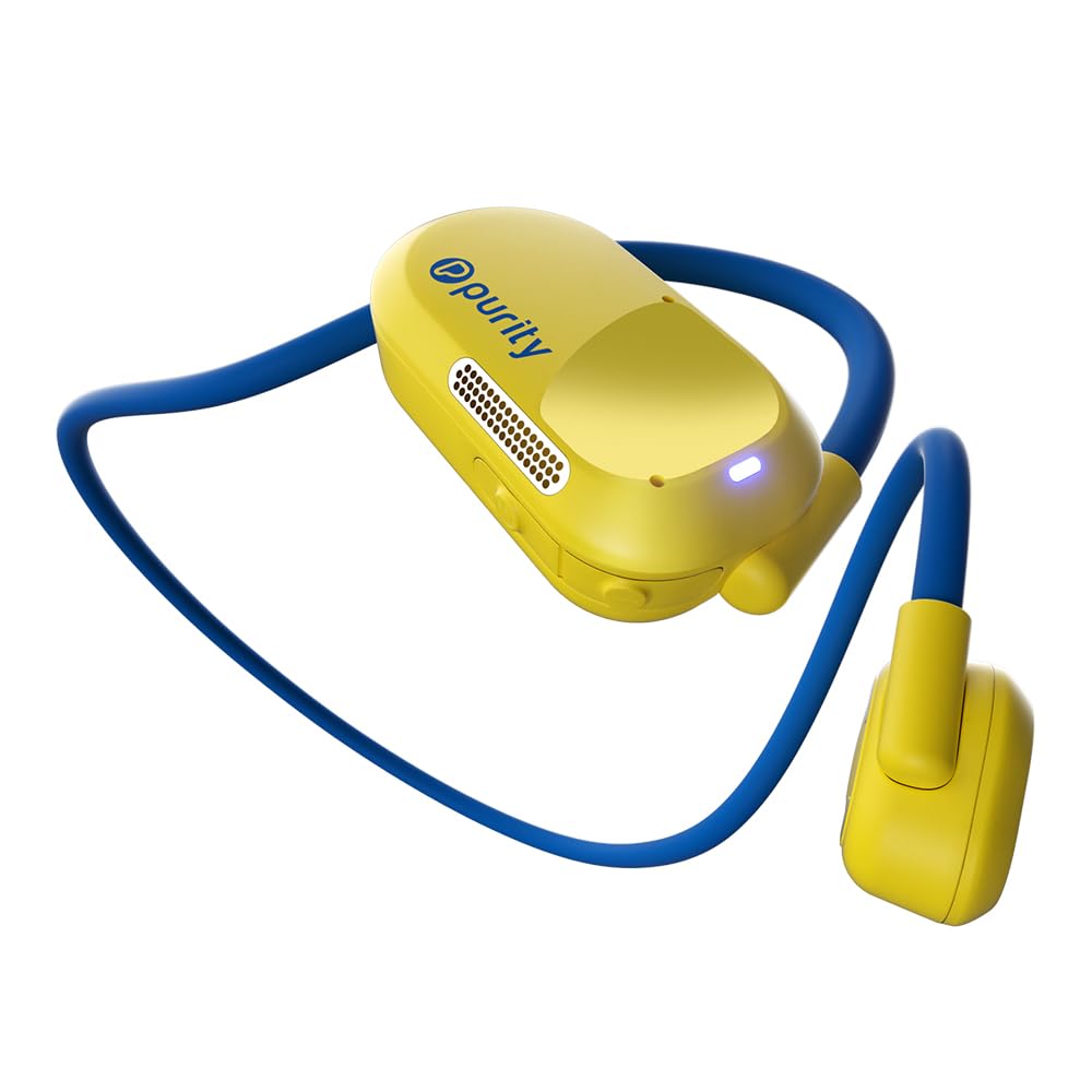 Purity Air Open Ear Headphones - True Air Conduction Wireless Bluetooth Open Ear Earbuds with Dual Mic for iPhone/Android - Secured Long Wearing