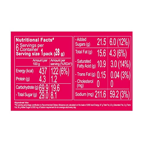 Image of ORION Strawberry Choco Pie (6 pies)| centre-filled chocolate biscuit 168gm