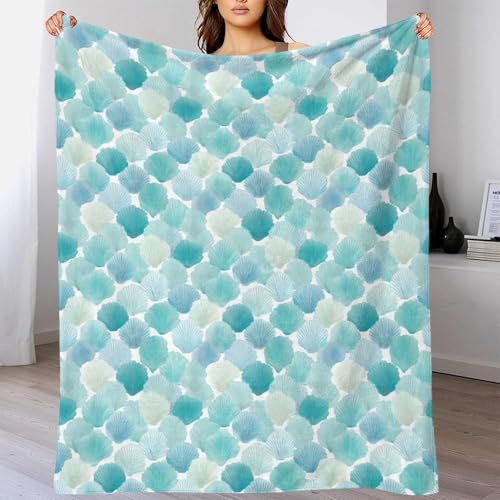Couverture aquarelle mer légère en microfibre douce lavable en machine - 4
