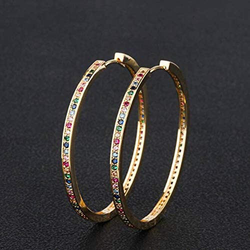 Preisvergleich Produktbild ASDF Südamerikanische Fashion Ear Nails Weiblich Elegant Diamond -Inlaid Coloured Zircon Ohrringe Temperament Personality Popular Ear Jewelry