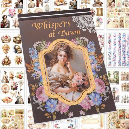 Ästhetische Journaling Sticker Bücher – 20 Blätter Vintage-Sticker Für Scrapbooking & DIY