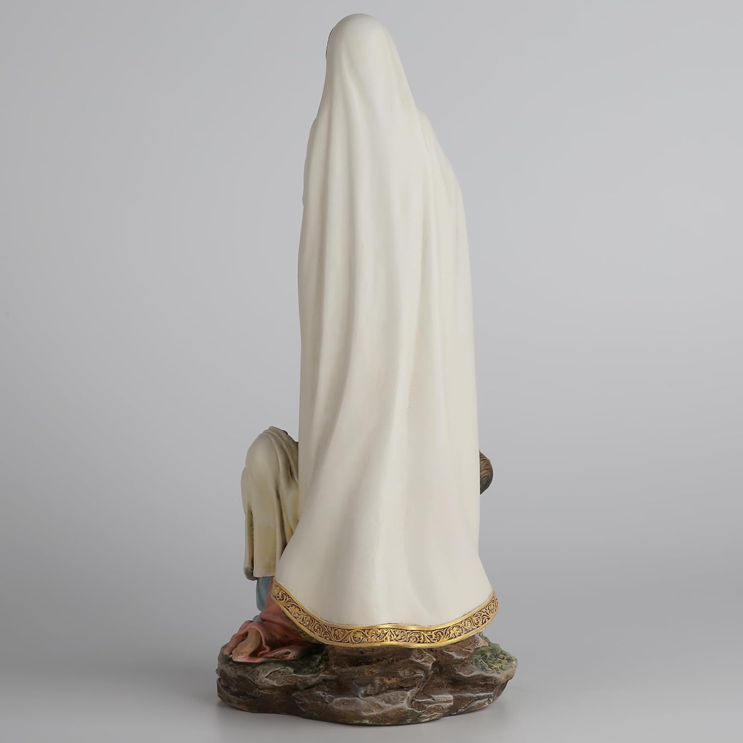 Grace4Joy Our Lady of Fatima Statue - 12 Inch Our Lady of Fatima with Children Figure Hand Painted Blessed Virgin Mary Statue Catholic Home Decor