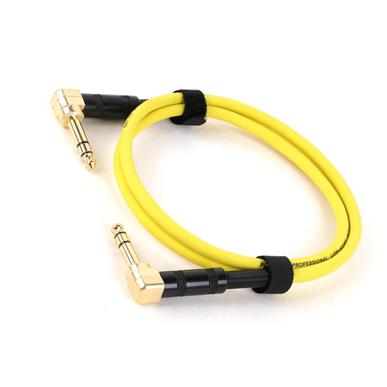 TSTS Zusätzliches Audiokabel 6,35 Stereo Balanced1/4 Abgewinkelt Zu Abgewinkelt Lautsprecher Verstärker Kabel Für Gitarre Tastatur‎ Dual Kanal Kabel(Yellow,15m)
