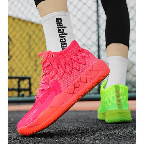 High-Top Basketball Shoes for Men Women Trendy Streetwear Sneakers with Shock Absorption Fashion Color Sport Shoes4