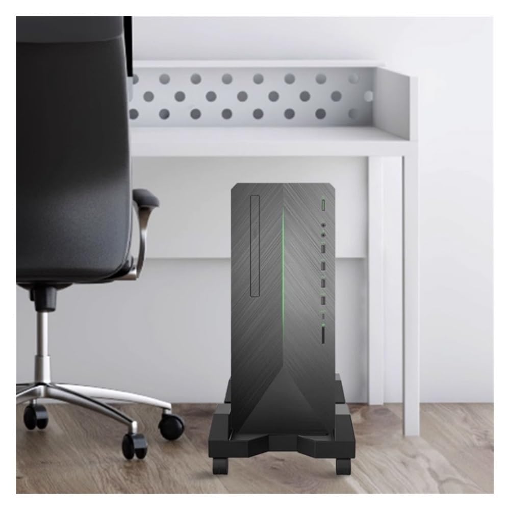 Supporto per Torre per Computer, Supporto per CPU Mobile, Supporto da Pavimento per Torre per PC Desktop con Ruote, Carrello Porta-Case per PC con Larghezza Regolabile e 4 Ruote gi