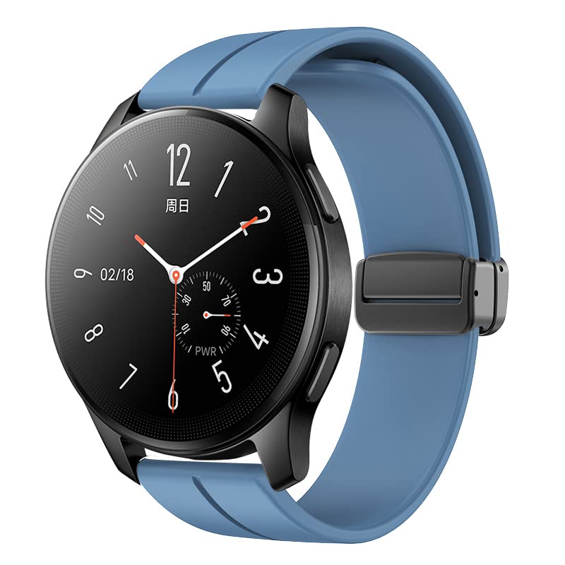 Image of Magnetic Watch Band 16mm 18mm 19mm 20mm 22mm - Quick Release - Skin-Friendly Soft Silicone Sport Watch Band for Men Women, Magnetic Folding Clasp Silicone Strap