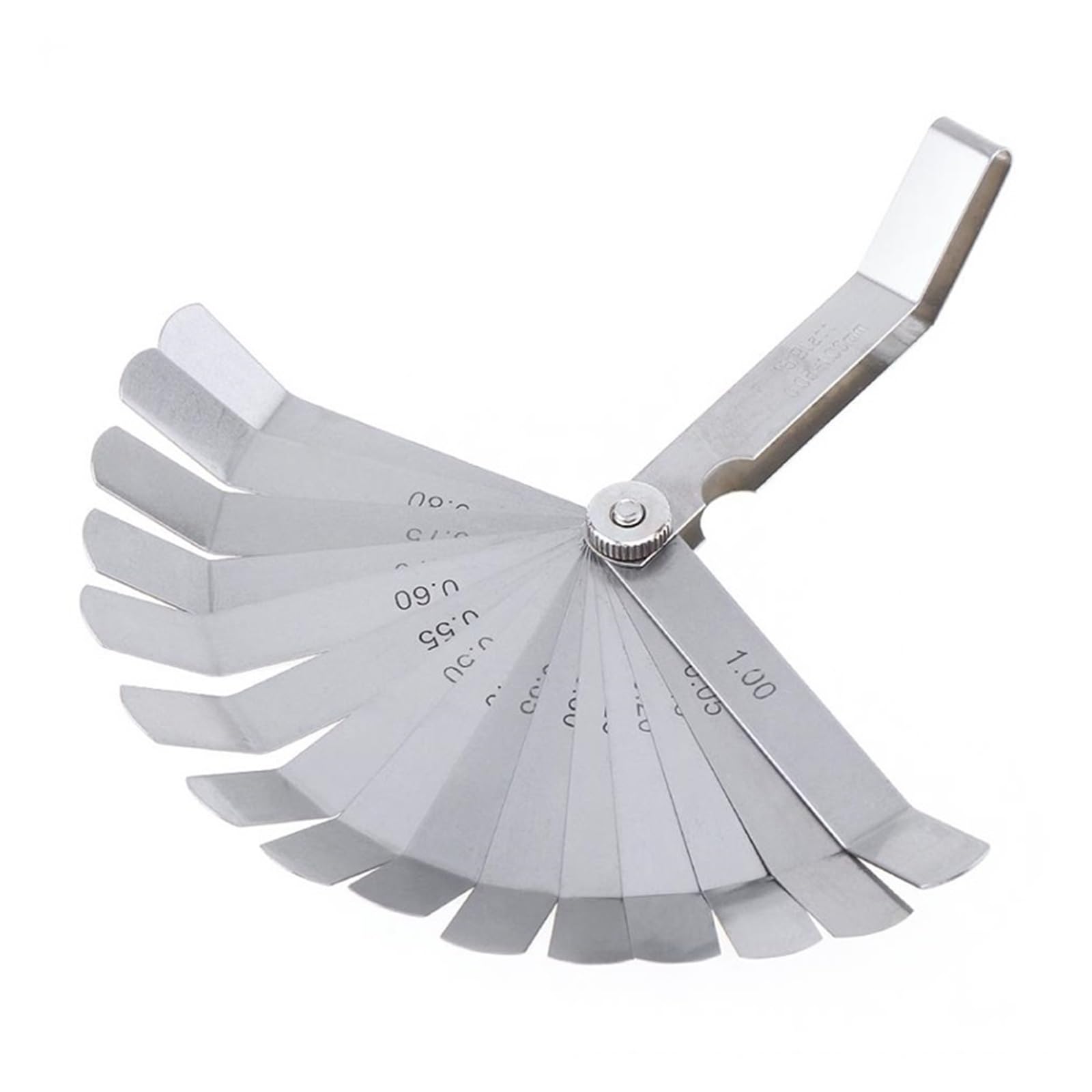 Cfwwsaq One Color Feeler Gauges, Screw Pitch Gauges 0.05-1Mm Thickness Curved Gapped Metric Filler Feeler Gauge Blades For Woodworking Measuring Gauging Tools
