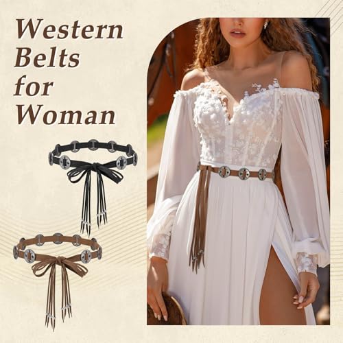Western Style Belts Women's Tassel Rope Braid Waist Belt Woven Belt for Dress Vest Jeans4